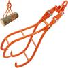 VEVOR Timber Claw Hook, 28 inch 4 Claw Log Grapple Logging Tongs, Swivel Steel Log Lifting Tongs 31″ Max Opening, Eagle Claws with 2205LBS/1000kg Loading Capacity for Tractors, ATVs, Trucks, Forklifts(36in-Swivel)