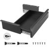 VEVOR Under Desk Drawer Slide Out, 16 inch Attachable Desk Drawer for Sit Stand Workstation, Hidden Under Counter Drawers for office Home, Black(16inch)