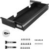 VEVOR Under Desk Drawer Slide Out, 16 inch Attachable Desk Drawer for Sit Stand Workstation, Hidden Under Counter Drawers for office Home, Black(26inch)