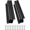 VEVOR Undermount Heavy Duty Drawer Slides, 16 24 32 40 Inch 260 lb Load Capacity Full Extension Ball Bearing Under Stair Cabinet Rails, Bottom Stair Cabinet Glides Track Runners(16inch, Black)(16 Inch)