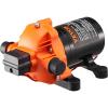 VEVOR Water Diaphragm Pump, 12V DC, 5.5 GPM Flow, 70 PSI Rated Pressure (40-100 PSI Adjustable), 1/2″ MNPT Self Priming Sprayer Pump with Pressure Switch for RV Camper Marine Boat Lawn, FCC Certified(12V  3.5GPM  50PSI(Adjustable))