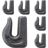 VEVOR Weld-on Grab Chain Hooks 3/8″ Heavy Duty Tow Hook G70 Forged Steel 6 Packs Tractor Hook Weldable Compatible for Tractor Bucket, Crane, Chain Hoist, Forklift, Maximum Break Strength 15,000 lbs(6PCS Welded)