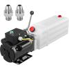 Vevor Hydraulic Pump 15 Quart Hydraulic Motor Hydraulic Lift Single Phase Car Lift 3450 RPM Dump Trailer 208-230 Volt Portable Car Lift 2 Horsepower Auto Lift Vehicle Lift Portable Power Press(6 Quart)