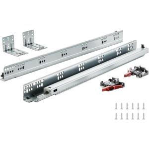 VEVOR 10 Pairs 21 Inch of 15 18 21 Inch Soft Close Bottom Mount Drawer Slides, Heavy Duty Ball Bearing Full Extension Steel Track, Noiseless Guide Glides Cabinet Kitchen Runners with Locking, 100 Lbs(10 Pairs)