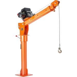 VEVOR 2200 lbs Electric Pickup Truck Crane with Electric Winch 6000 lbs 12V, Folding Truck-Mounted Bed Crane, Steel Pickup Truck Jib Crane Hoist 360° Swivel for Lifting Goods in Construction, Factory(2200 lbs with Electric Winch 6000 lbs)