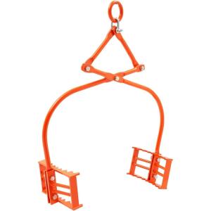 VEVOR 24in Stone Lifting Tongs, 2 Serrated Claw Rock Tongs, Heavy Duty Steel Log Tongs, 1100LBS Lifting Capacity, Rock Log Grapple, Easy Chain Hook up Tongs for Stone Blocks Boluder Marble(Rock Tongs)