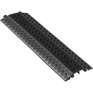 VEVOR 3 PCs Drop Over Cable Cover Ramp, 2,000 lbs/axle Load Capacity, Heavy Duty Cable Hose Protector Ramp, Floor Cord Cover for High Walking Traffic Areas Indoor Outdoor Home Office Warehouse School(Medium-1PACK)
