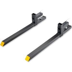 VEVOR 43″ Clamp on Pallet Forks, 2000lbs Capacity Tractor Bucket Forks, Heavy Duty Quick Attach Pallet Fork for Bucket Tractor Loader Skid Steer(without Stabilizer Bar)