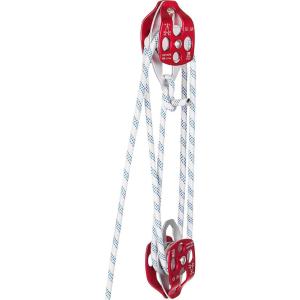 VEVOR 4400 lbs Breaking Strength 100 FT Rope Pulley Hoist, 5:1 Lifting Power Heavy Duty Pulley System with 2pcs Soft Loops, Metal Wheels Bearing Structure, Block and Tackle for Lifting Heavy Objects(1/2″ x 150′)