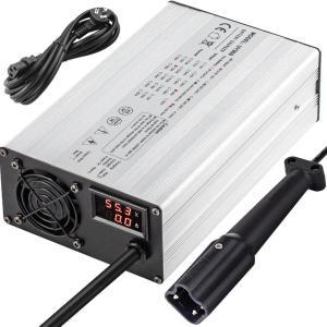 VEVOR 48 Volt 15 Amp Golf Cart Battery Charger with G29 Drive/LED Club Car Battery Charger Aluminum Shell Power Wise for Ez Go Yamaha(48V 15A For G29 Plug)