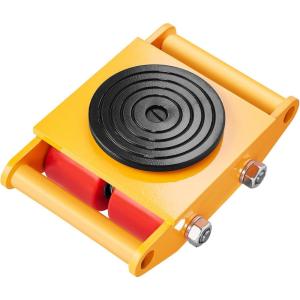 VEVOR 4PCS Machinery Skates Dollies, 17,637 lb Heavy Duty Equipment Moving Skates with 4 PU Wheels, 360° Rotation Non-Slip Cap, Low-Profile Industrial Mover Rollers for Factory, Warehouse, Workshop(1 Pack New)