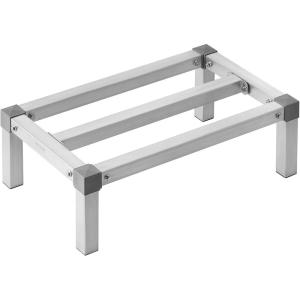 VEVOR Aluminum Dunnage Rack, 48” x 14” Commercial Food Floor Rack, 8” Off the Floor, 1000 lbs Capacity All-Welded Aluminum Storage, for Storage in Restaurants, Kitchens, Garages and Vehicles(24” x 14”x 8”)