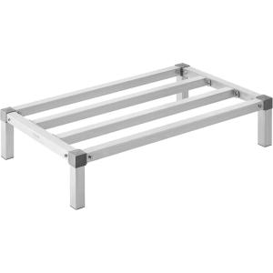 VEVOR Aluminum Dunnage Rack, 48” x 14” Commercial Food Floor Rack, 8” Off the Floor, 1000 lbs Capacity All-Welded Aluminum Storage, for Storage in Restaurants, Kitchens, Garages and Vehicles(36” x 20”x 8”)