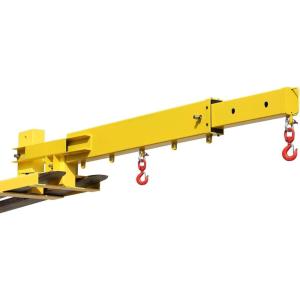 VEVOR Forklift Jib Boom Crane, 6000lbs Capacity, Manual Telescoping Boom Extends Up to 56.1 inches, Forklift Mobile Crane with 2 Hooks, Adjustable Forklift Crane Attachment for Warehouse, Factories