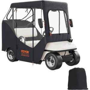 VEVOR Golf Cart Enclosure, Polyester Driving Enclosure, Club Car Covers Universal Fits for Most Brand Carts, Sunproof and Dustproof Outdoor Cart Cover(600D 85x48x53″)