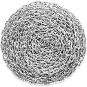 VEVOR Grade 30 Chain 1/4 Inch by 100Ft Length Grade 30 Proof Coil Chain Zinc Plated Grade 30 Chain for Towing Logging Agriculture and Guard Rails(5/16 Inch x 92 Ft)