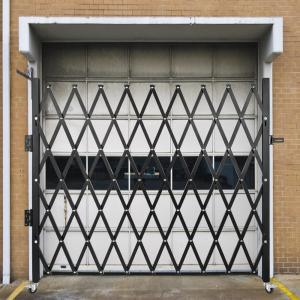 VEVOR Hx12’W Double 12’W Folding Security Gate, 6-1/2′ H x 12′ W, Black, 78 Sq Ft(87” H x 85” W)