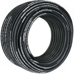 VEVOR Hydraulic Hose 50 Feet Rubber Hydraulic Hoses with 2 High-Tensile Steel Wire Braid, Inner Diameter 1/2 Inch, 5000 PSI Max, Bulk Hydraulic Hose -40 °F to 250 °F, Hydraulic Oil Flexible Hose(328 FT)