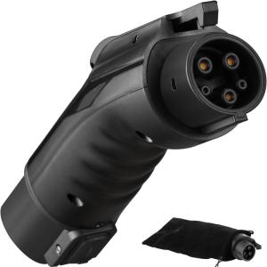VEVOR J1772 to Tesla Charger Adapter, 80 Amp 240V AC, SAE J1772 EV Charging Adapter to Tesla Plug, with Storage Bag Anti-Drop Lock IP65 Compatible with Tesla Model 3, Y, S, X(Tesla to J1772 48A)