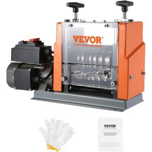 VEVOR Manual Wire Stripping Machine, 0.06”-1.5” Copper Stripper with Hand Crank or Drill Powered, Visible Stripping Depth Reference, Portable Aluminum Frame Wire Peeler for Scrap Copper Recycling(0.06”-0.98”)