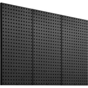 VEVOR Metal Pegboard Panels, 24″ x 12″ Pegboard, 4 Panels, Heavy Duty Steel Peg Board Wall Organizer, for Living Room Garage Tool Storage Workbench Office Organization Craft Room Kitchen Home, Black(36″ x 24″)