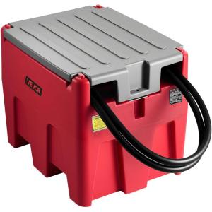 VEVOR New Portable Diesel Tank, 58 Gallon Capacity & 10 GPM Flow Rate, Diesel Fuel Tank with 12V Electric Transfer Pump and 13.1ft Rubber Hose, PE Diesel Transfer Tank for Easy Fuel Transportation(Red)