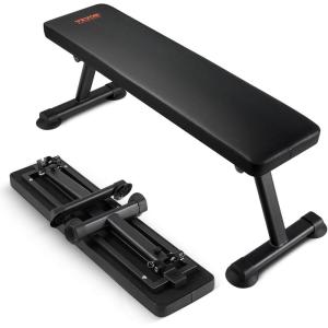 VEVOR Sit Up Bench, Decline Ab Bench with Reverse Crunch Handle, Adjustable Height Setting, Heavy Duty Steel, 500/600/1000 Lbs Capacity for Home Gym Workouts, Strength Training, Full Body Muscles(Flat/1000lbs)