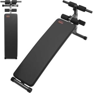 VEVOR Sit Up Bench, Decline Ab Bench with Reverse Crunch Handle, Adjustable Height Setting, Heavy Duty Steel, 500/600/1000 Lbs Capacity for Home Gym Workouts, Strength Training, Full Body Muscles(Ab Bench/500lbs)