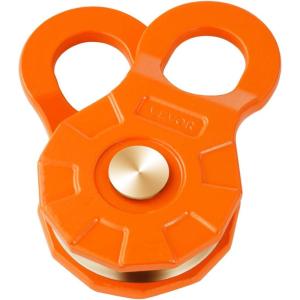 VEVOR Snatch Block Pulley (33,000LBS WLL), Pulley System for Synthetic Rope Or Steel Cable, Change The Direction, Create Mechanical Advantage, Ideal for Truck, Tractor, ATV & UTV, 1 Pack, Orange(Orange)