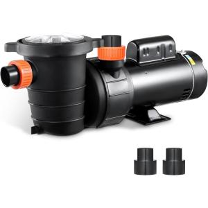 VEVOR Swimming Pool Pump, 2.0HP 115 V, 1500 W Single Speed Pumps for Above Ground Pool w/Strainer Basket, 5400 GPH Max. Flow, Certification of ETL for Security(Dual Speed)