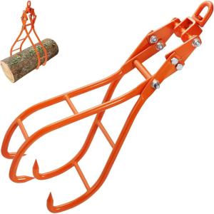 VEVOR Timber Claw Hook, 28 inch 4 Claw Log Grapple Logging Tongs, Swivel Steel Log Lifting Tongs 31″ Max Opening, Eagle Claws with 2205LBS/1000kg Loading Capacity for Tractors, ATVs, Trucks, Forklifts(36in-Swivel)