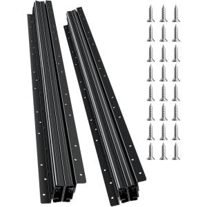 VEVOR Undermount Heavy Duty Drawer Slides, 16 24 32 40 Inch 260 lb Load Capacity Full Extension Ball Bearing Under Stair Cabinet Rails, Bottom Stair Cabinet Glides Track Runners(16inch, Black)(32 Inch)