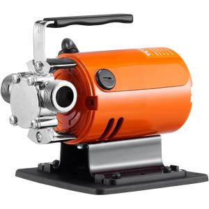 VEVOR Water Transfer Pump 12V, Battery Powered Utility Pump 360 GPH, 1/10HP Portable Electric Water Pump with Switch, 6 ft Suction Hose Kit, For Water Removal, Nonsubmersible(115V　AC)