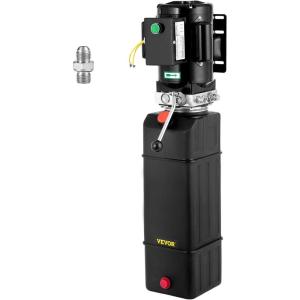 Vevor Hydraulic Pump 15 Quart Hydraulic Motor Hydraulic Lift Single Phase Car Lift 3450 RPM Dump Trailer 208-230 Volt Portable Car Lift 2 Horsepower Auto Lift Vehicle Lift Portable Power Press(14 Quart)