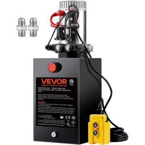 Vevor Hydraulic Pump 15 Quart Hydraulic Motor Hydraulic Lift Single Phase Car Lift 3450 RPM Dump Trailer 208-230 Volt Portable Car Lift 2 Horsepower Auto Lift Vehicle Lift Portable Power Press(15 Quart)
