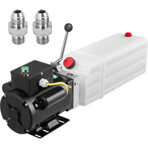 Vevor Hydraulic Pump 15 Quart Hydraulic Motor Hydraulic Lift Single Phase Car Lift 3450 RPM Dump Trailer 208-230 Volt Portable Car Lift 2 Horsepower Auto Lift Vehicle Lift Portable Power Press(6 Quart)