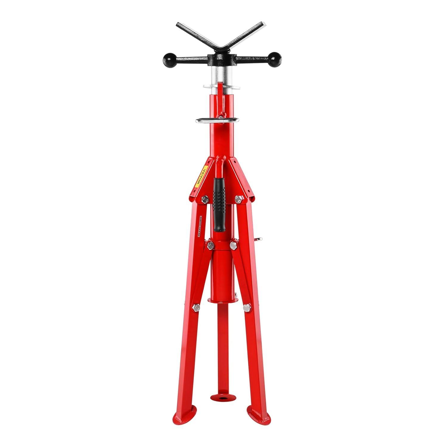 image:imagePipe Jack Stand Robust Steel HeavyDuty Construction Adjustable Height Range Folding amp Portable Design Secure Stability Versatile Applications