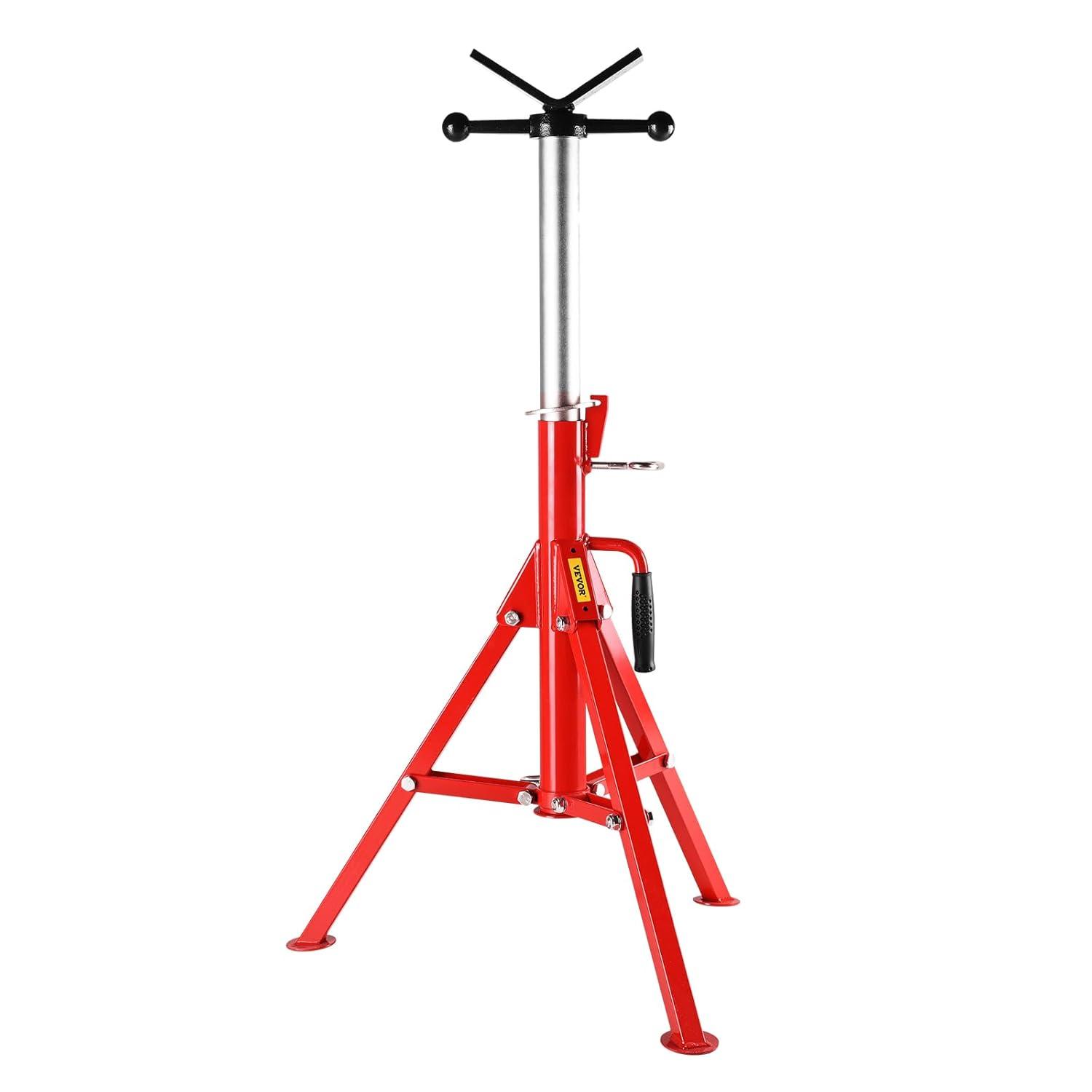 image:imagePipe Jack Stand Robust Steel HeavyDuty Construction Adjustable Height Range Folding amp Portable Design Secure Stability Versatile Applications