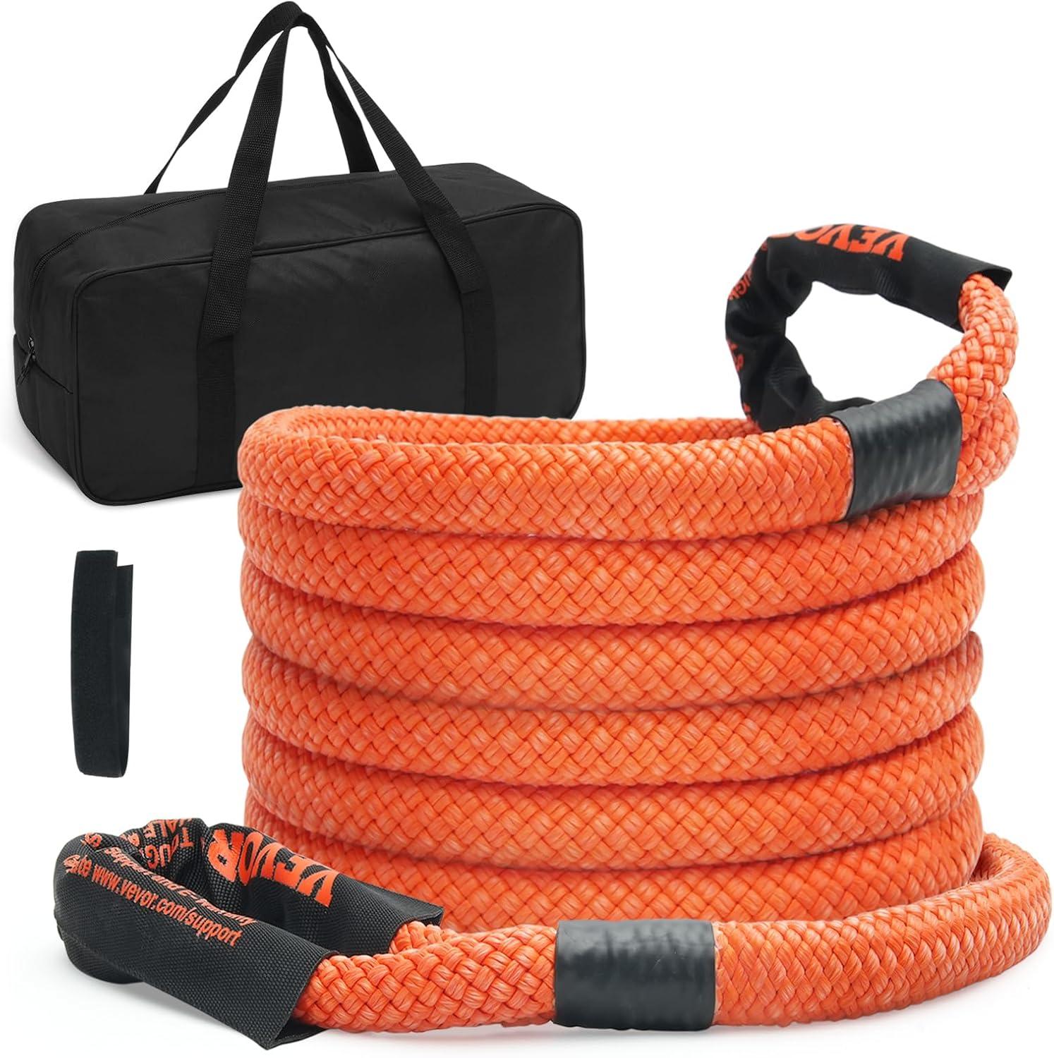image:imageVEVOR 1 x 30 Kinetic Recovery Tow Rope 38000 lbs HeavyDuty Off Road Snatch Strap Extreme Duty 30 Elasticity Energy Snatch Strap for Jeep Car Truck ATV UTV SUV TractorOrange