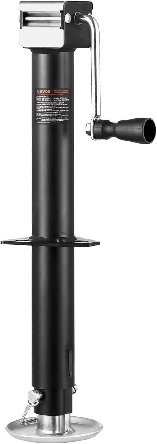 image:imageVEVOR 5000 lbs AFrame Trailer Jack 15 Vertical Travel Adjustable Drop Leg for Horse Utility Yacht Trailers5000 lbs 15 inch Stroke