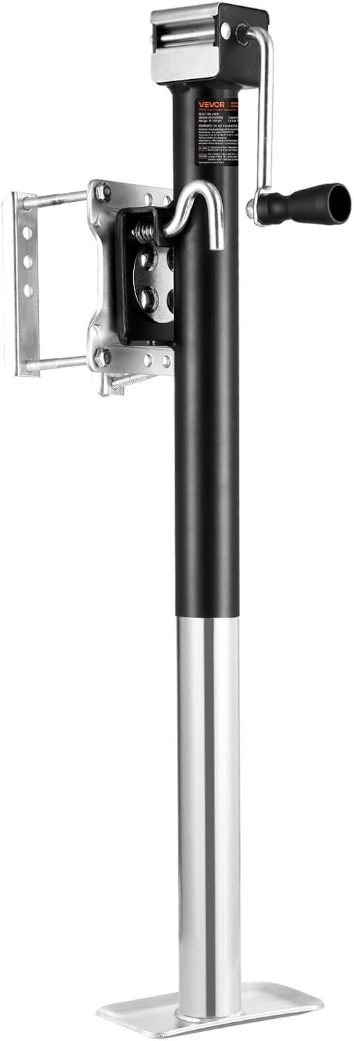 image:imageVEVOR 5000 lbs Dynamic Load Capacity Heavy Duty Swivel Bolton Trailer Jack 143 Lift Trailer Jack Stand with Handle for RV Horse Utility and Yacht Trailers2500lbs