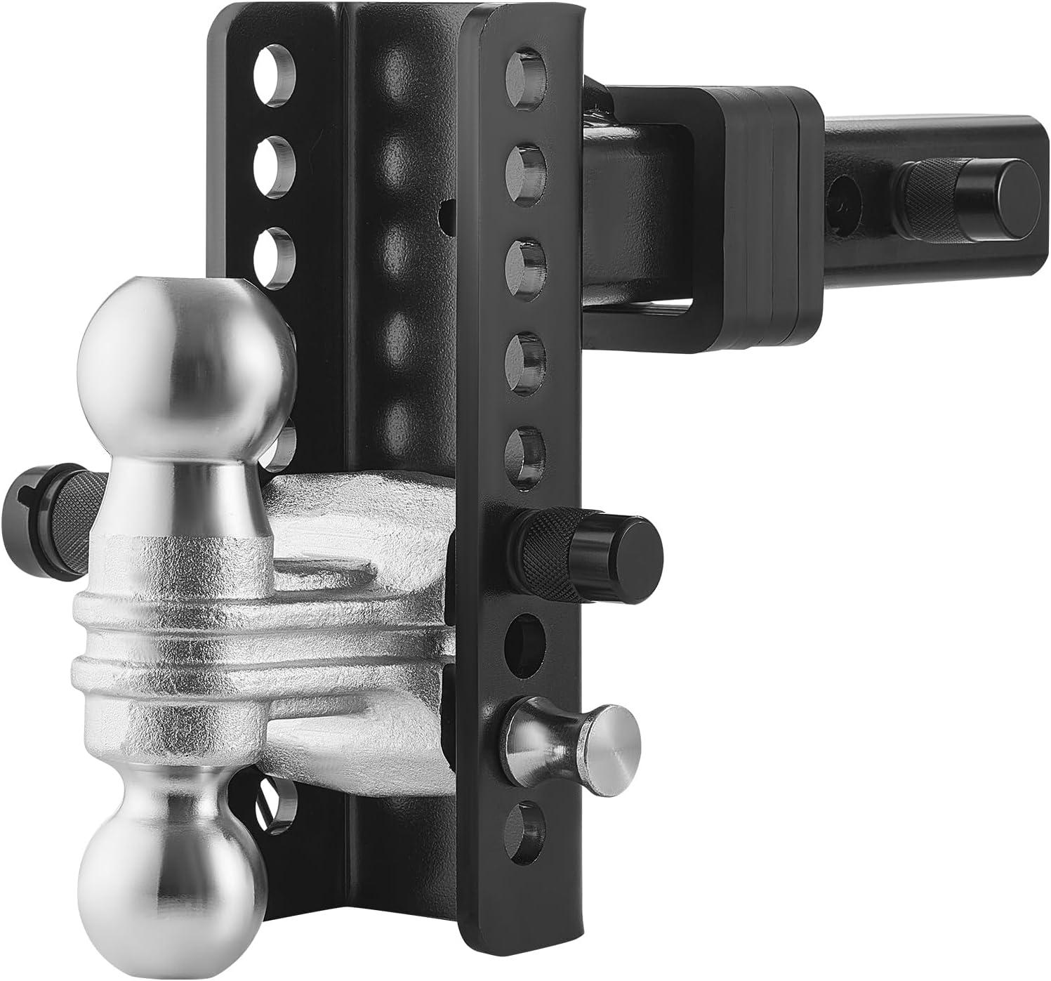image:imageVEVOR Adjustable Trailer Hitch 6Inch Drop Hitch Ball Mount Fit 2 Receiver Heavy Duty Trailer Tow Hitch with 2 Balls 12500 lbs amp 2516 Balls 21500 lbs Receiver Hitch with AntiTheft Pin