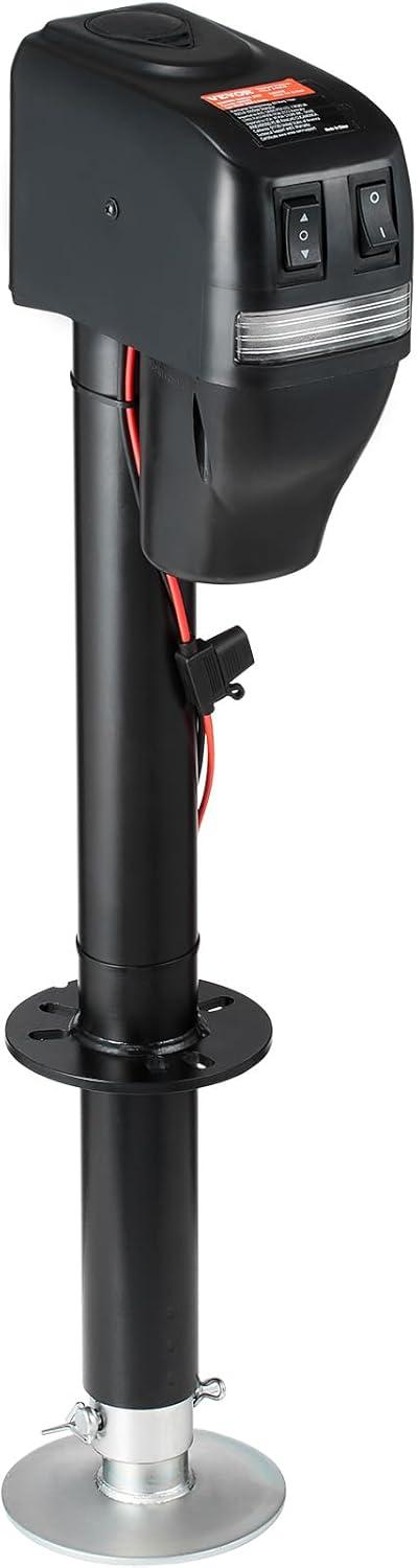 image:imageVEVOR Electric Trailer Jack 5000 lbs Heavy Duty RV Electric Power Tongue Jack with 2 Way Connector Manual Crank Handle amp Weatherproof Jack Cover 10283 Lift for RVs Trailers amp Campers Black4000lbs