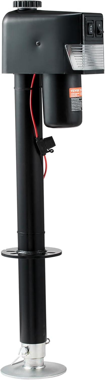image:imageVEVOR Electric Trailer Jack 5000 lbs Heavy Duty RV Electric Power Tongue Jack with 2 Way Connector Manual Crank Handle amp Weatherproof Jack Cover 10283 Lift for RVs Trailers amp Campers Black3500lbs