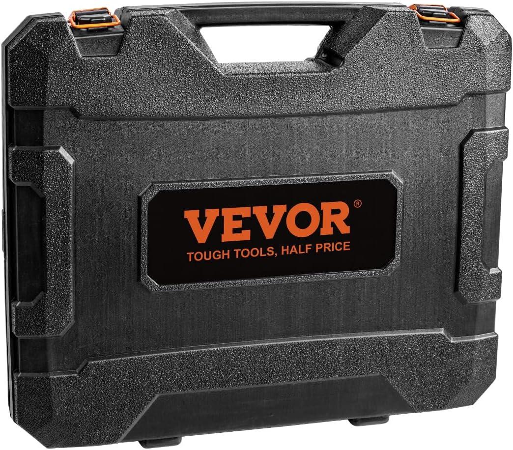 image:imageVEVOR Impact Socket Set 38 Drive 64Piece Standard SAE 516 to 1 inch amp Metric 6 to 24 mm Size Deep amp Shallow 6 Point CRV Ratchet Handle Extension Bars Universal Joint Adapters38 90PCS Swivel CRMO