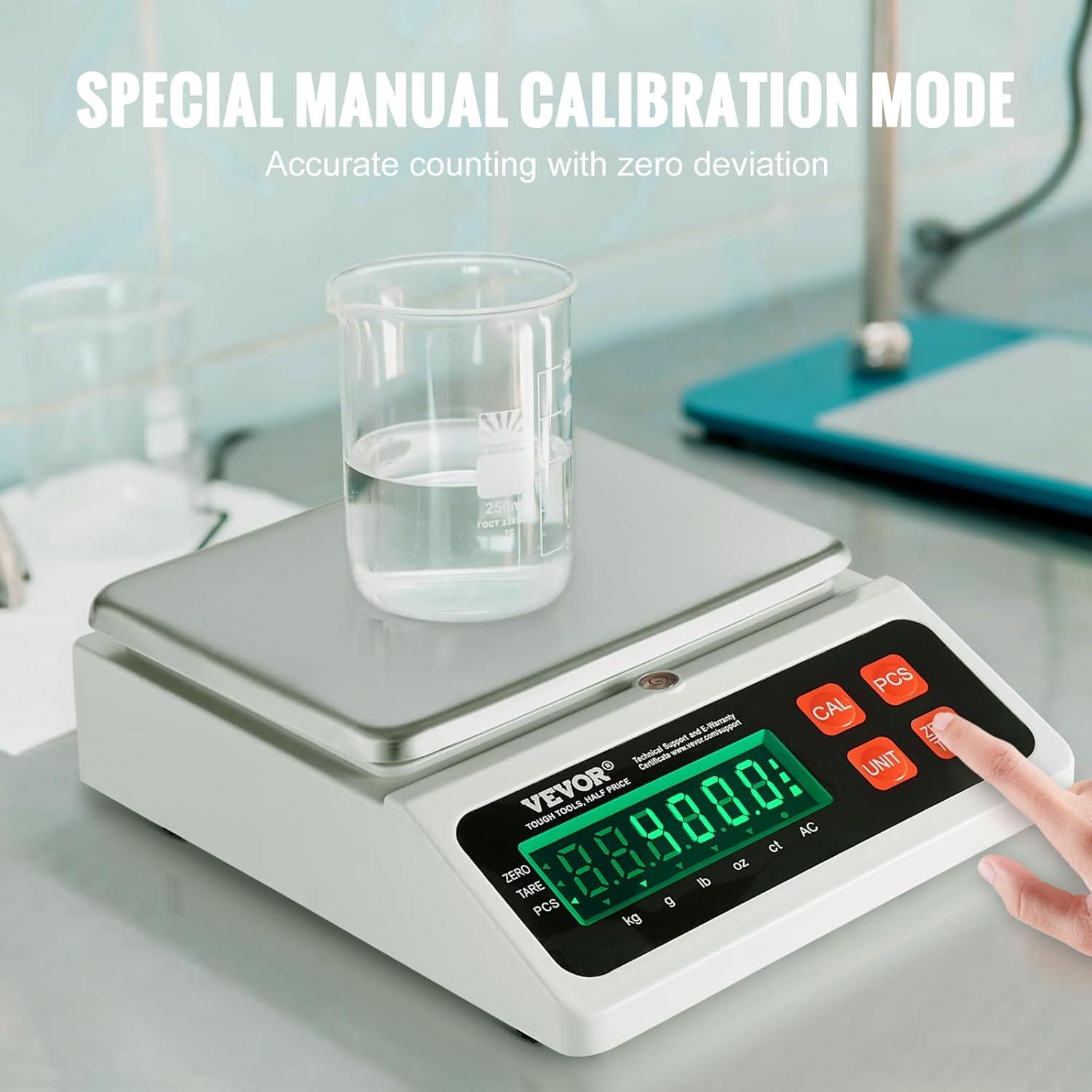 image:imageVEVOR Industrial Counting Scale 10 kg x 01 g Digital Scale for Parts and Coins gkglbozct Units Electronic Gram Scale Inventory Counting Scale Kitchen Jewelry Counting Scale with LED Screen10KG