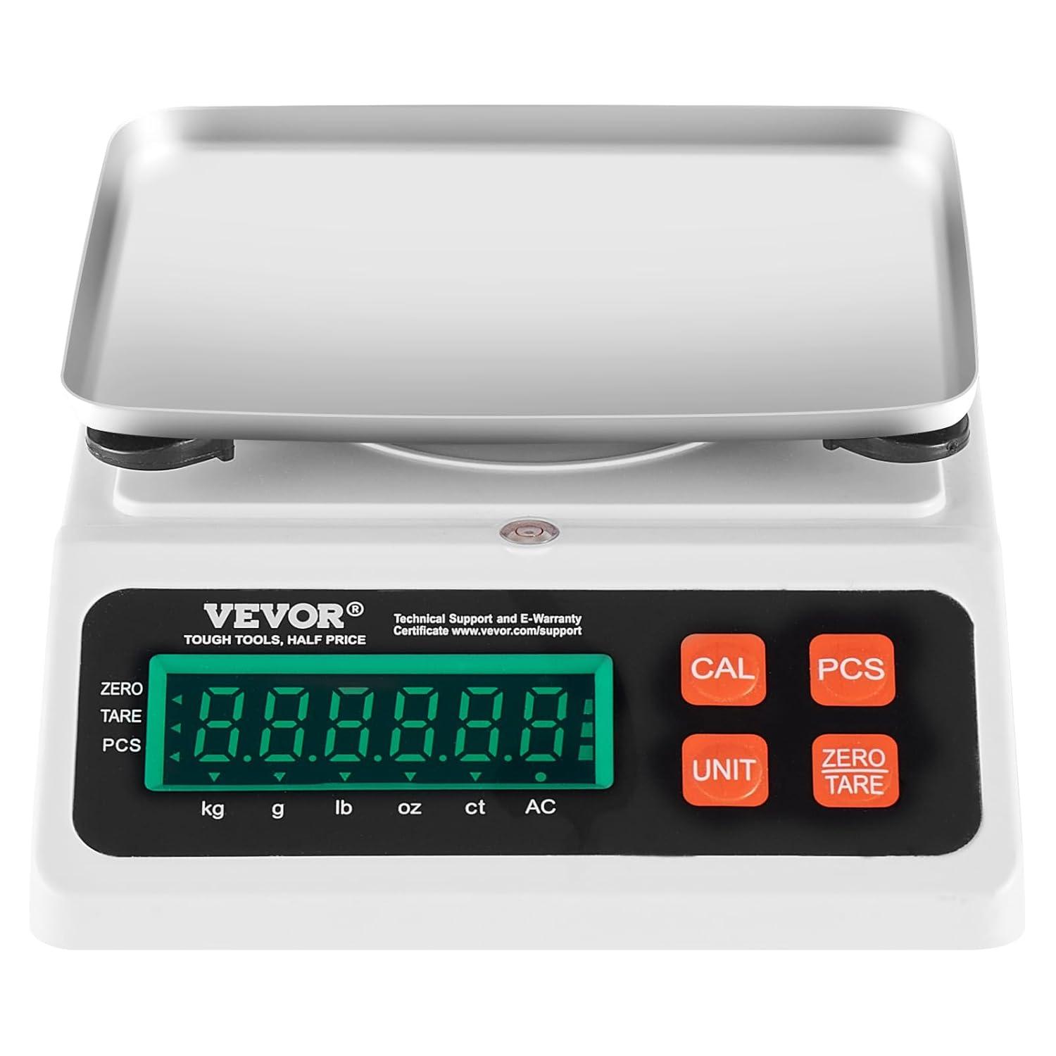 image:imageVEVOR Industrial Counting Scale 10 kg x 01 g Digital Scale for Parts and Coins gkglbozct Units Electronic Gram Scale Inventory Counting Scale Kitchen Jewelry Counting Scale with LED Screen10KG