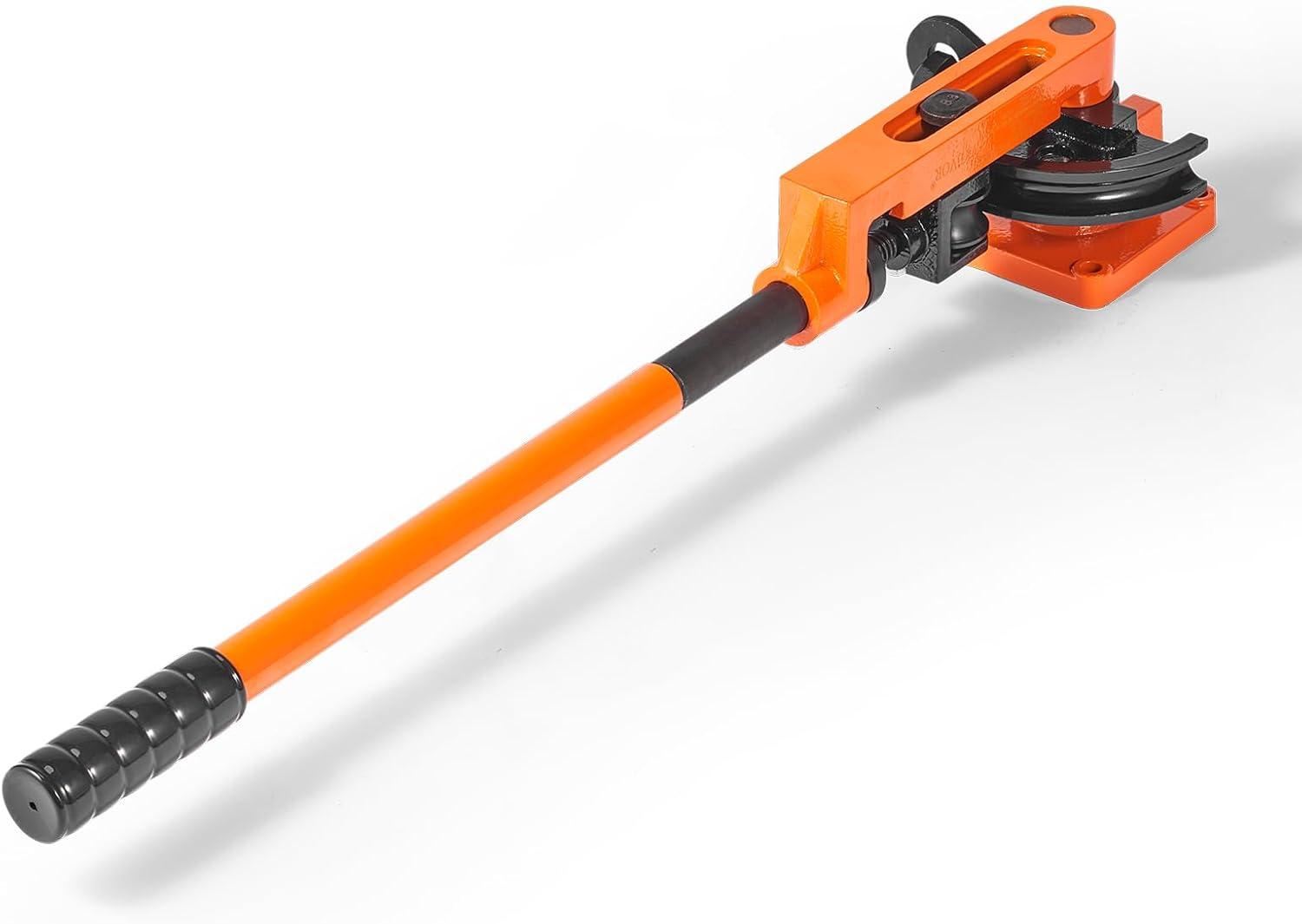 image:imageVEVOR Pipe Tube Bender 38 to 1 OD Manual Pipe Tube Bender with 7 Bending Dies 180 Copper Aluminum Pipes Bending Tools for HVAC Air Conditioning Refrigerator Auto RepairOrange