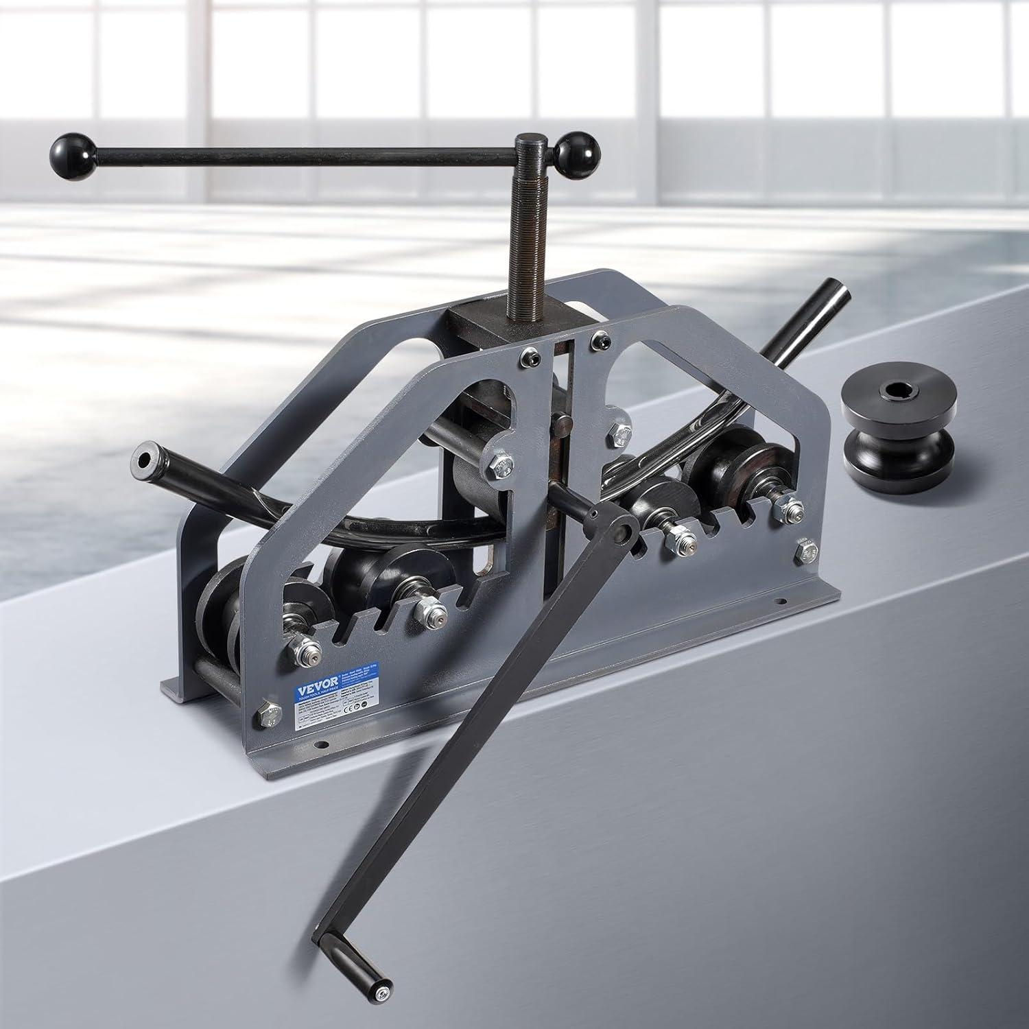 image:imageVEVOR Tube Roller Bender Max 112 Manual Tube Pipe Roller Bender with 6 Dies 360 Copper Aluminum Pipe Bending Tool for Square Round Tube amp Flat Bar Ideal for HVAC Air Conditioning Auto RepairCopper Aluminum Pipe Bender