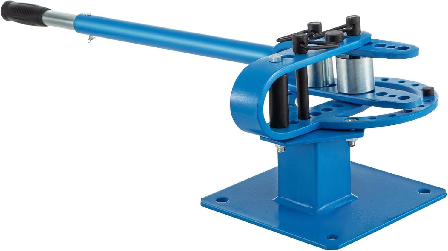 image:imageVEVOR YP9 Manual Bender 1 2 High Capacity Round Square Bar Metal Bender with 7 Bending Dies Metal Rod Bar Bender Bending Tool for Construction Site Auto Repair